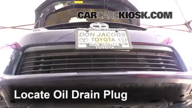 2012 Scion tC 2.5L 4 Cyl. Aceite Cambiar aceite y filtro de aceite